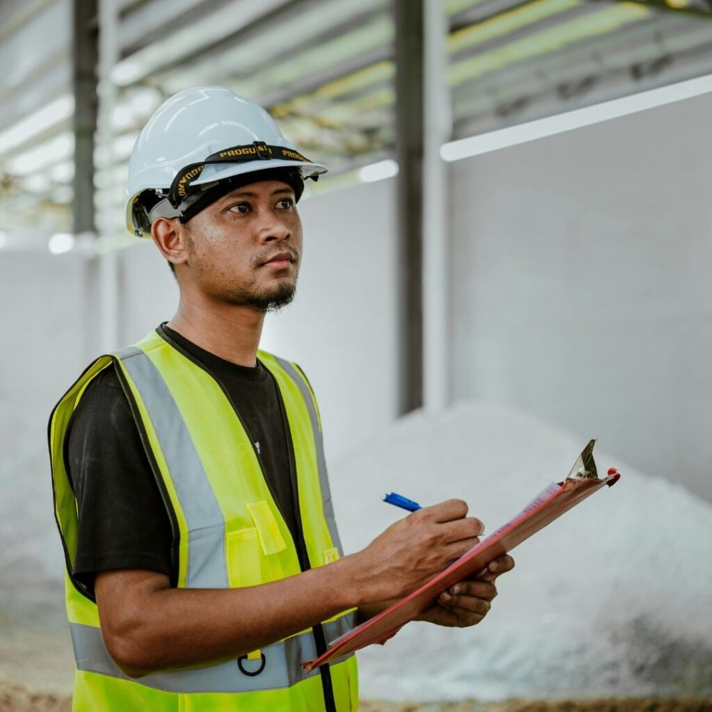 Person with clip board